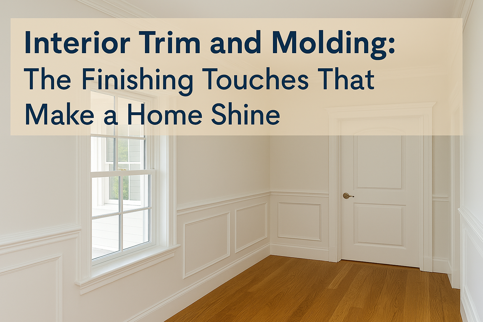 🪟 4. Interior Trim and Molding The Finishing Touches That Make a Home Shine